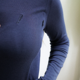Borstvoeding T-shirt Lange Mouw Marine Blauw
