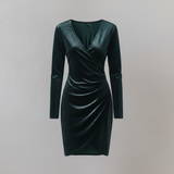 Paris Borstvoeding Fluwelen Jurk Zwart