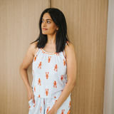 Dames Pyjama Set Golvende Kreeft