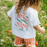 Oversized kinder-T-shirt Wit Sardines