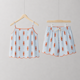 Dames Pyjama Set Golvende Kreeft