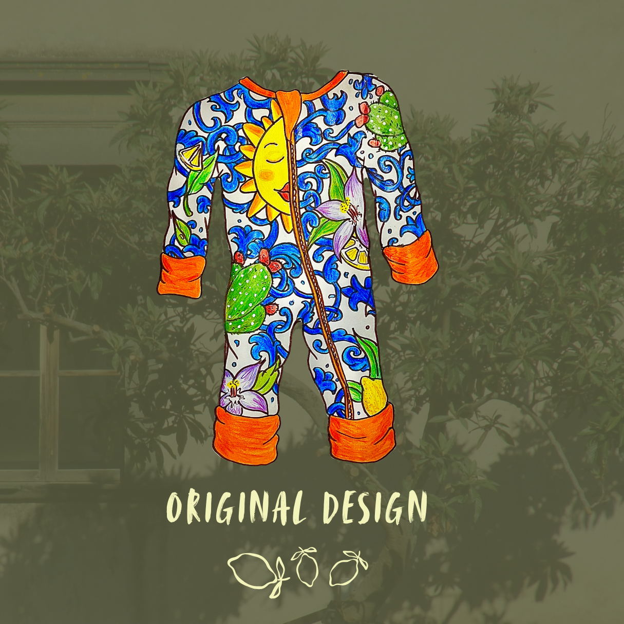 Ladies Pyjamas Set Sicilian Summer (Design Challenge Winner 2025)