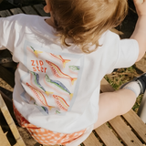 Oversized kinder-T-shirt Wit Sardines