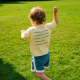 Oversized kinder-T-shirt, geel, Slow Days