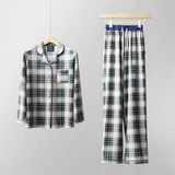 Herenpyjama in groene ruit