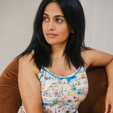 Ladies Pyjamas Set Coastal Town