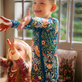 William Morris Zipster Aardbeiendief marineblauw