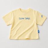 Oversized kinder-T-shirt, geel, Slow Days