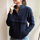 Borstvoedings fleece marineblauw