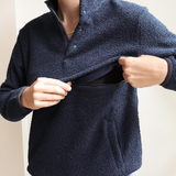 Borstvoedings fleece marineblauw