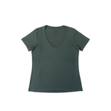 Breastfeeding T-Shirt V-Neck Forest Green