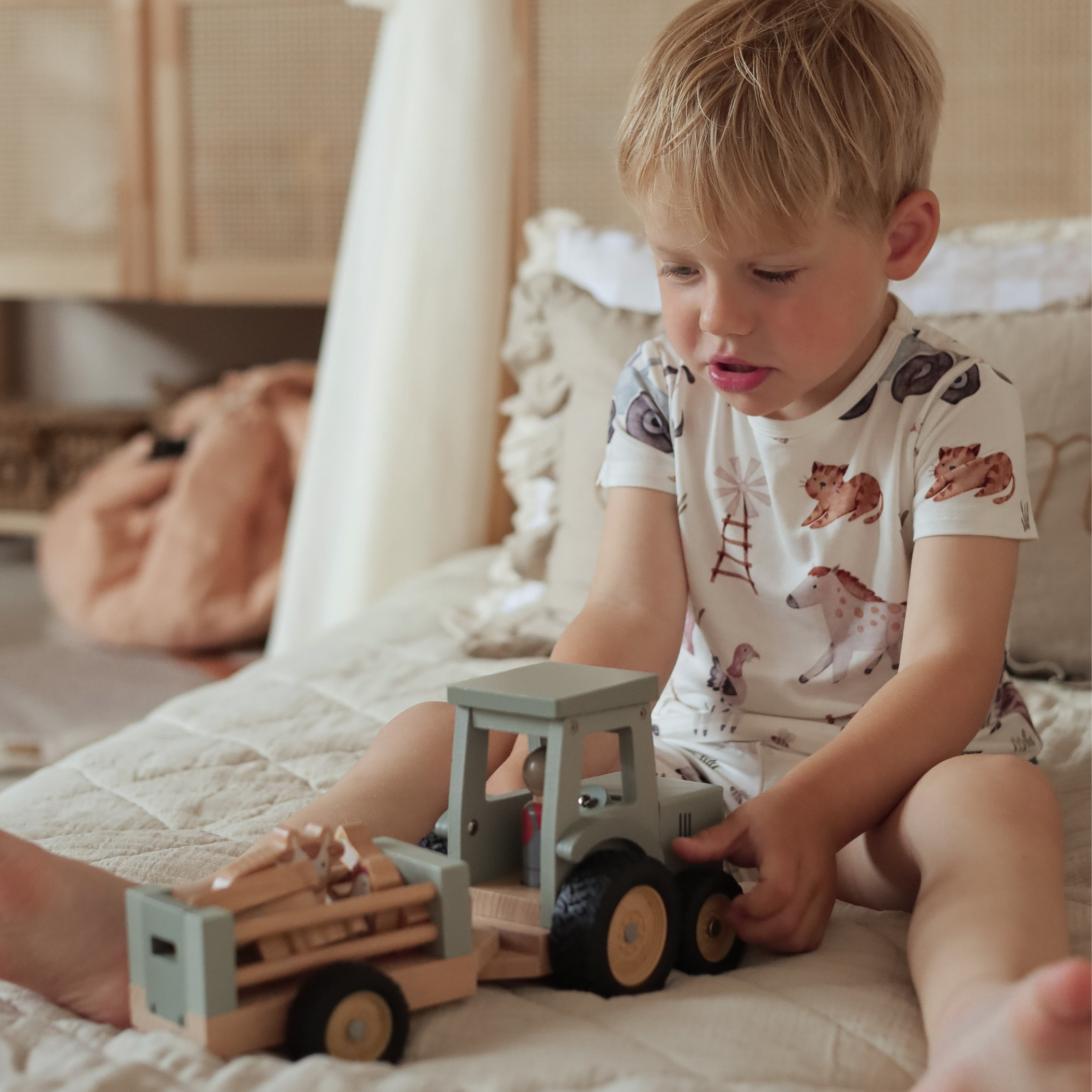 Kinderen Shortie PJ Set Boerderij