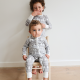 PJ-set voor kinderen Grijs Fair Isle