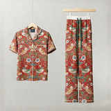 William Morris dames pyjama aardbeiendief rood