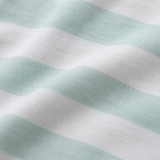 Oversized kinder-T-shirt met strepen en zeeschaaltjes in zeeschuimkleur