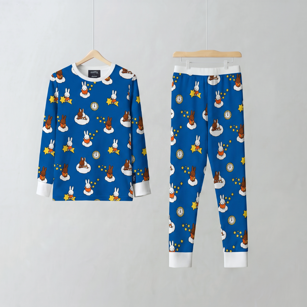 nijntje Starry Sleep bamboe-pyjamaset voor kinderen, vooraanzicht