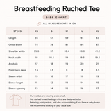 Ruched Breastfeeding Tee Grey Marl