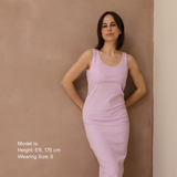 St Tropez Ribbed Borstvoedingsjurk Lila