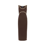 St Tropez Ribbed Borstvoedingsjurk Chocolade