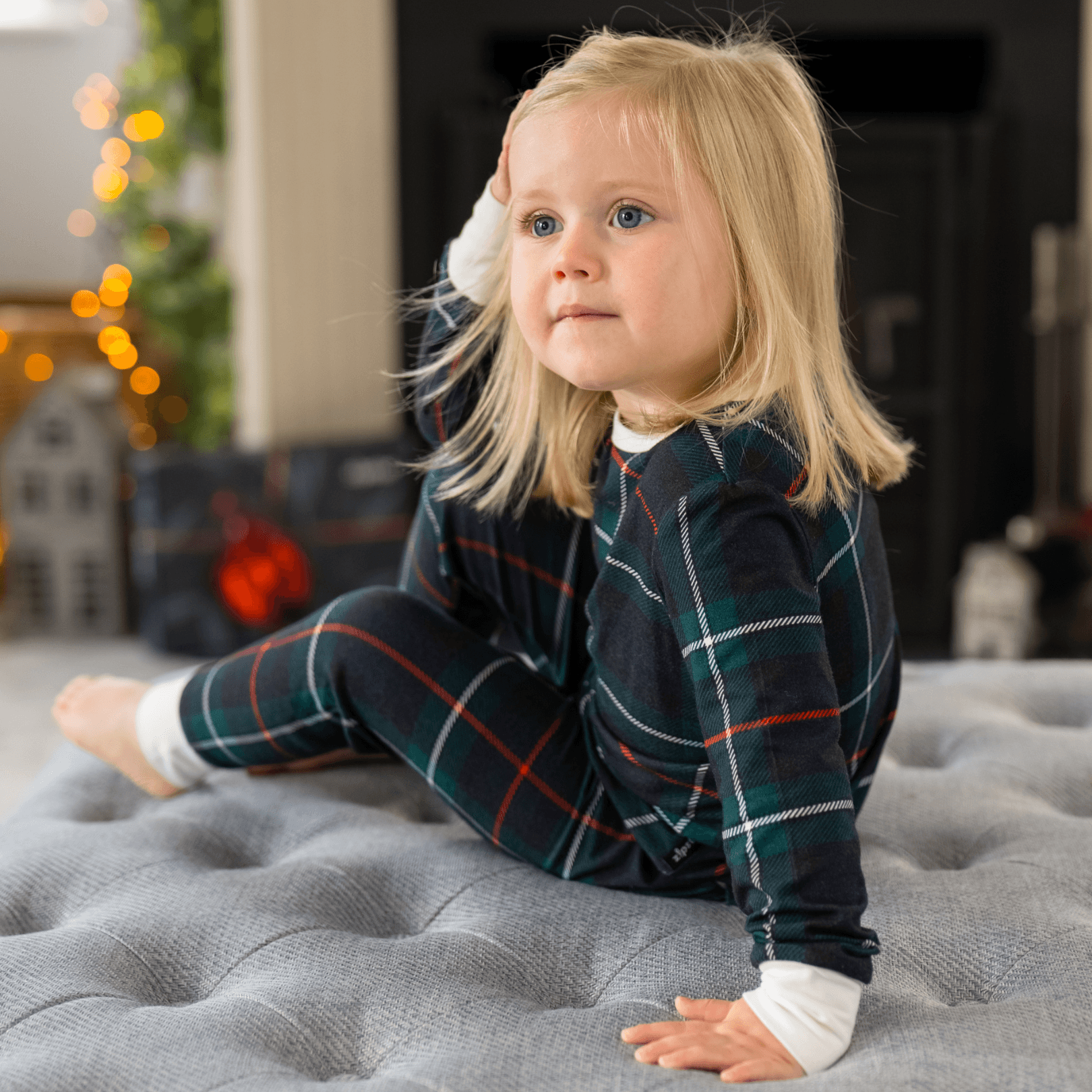 Children's PJ Set Tartan - Zipster